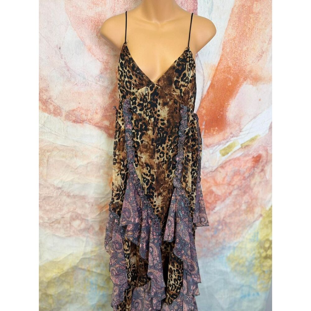 Anthropologie Ruffled Chiffon Maxi Dress - Picture 10 of 12